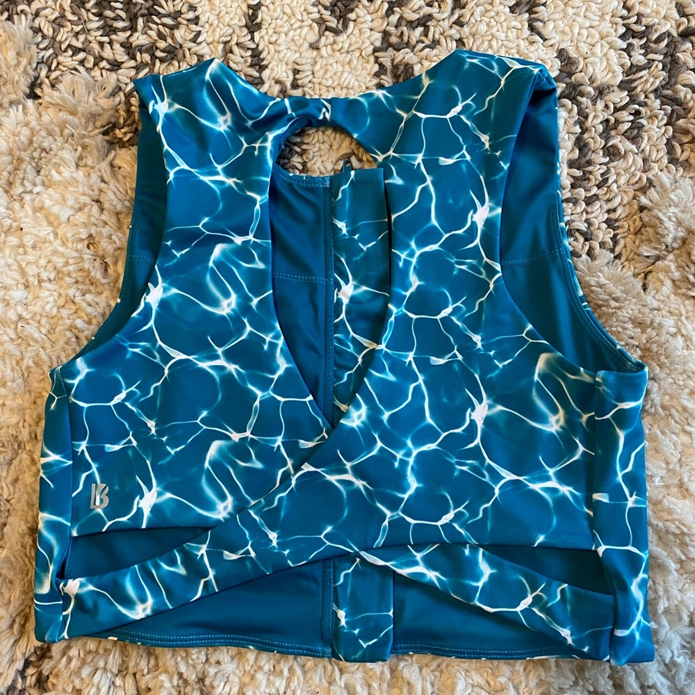 BuffBunny “Under the Sea” Collection - Blue bra with water print - Size Large - Picture 2 of 5